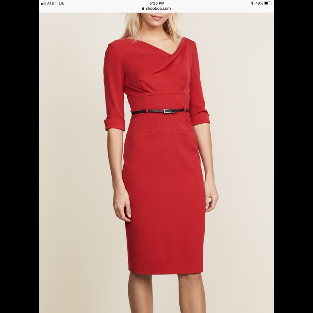Black Halo red sheath dress-  New